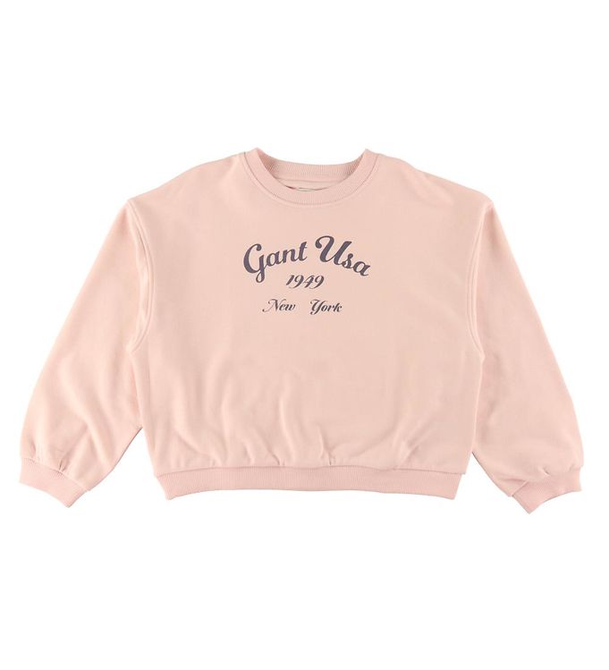 13: GANT Sweatshirt - Oversized Logo - Crystal Pink