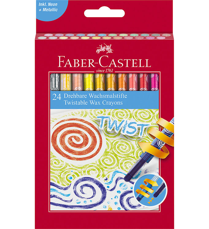 Faber-Castell Farvekridt - Twistable - 24 stk