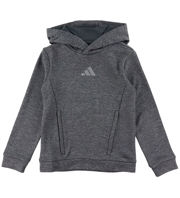 adidas Performance Hættetrøje - J HEA Hoodie - Grå Meleret