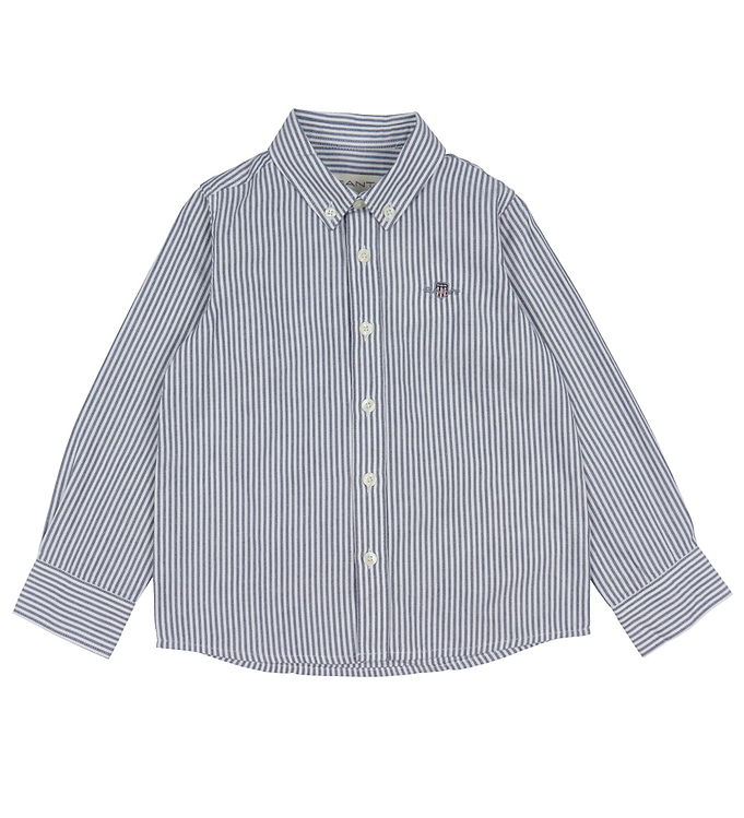 Gant Skjorte Oxford Persian Blue/hvidstribet