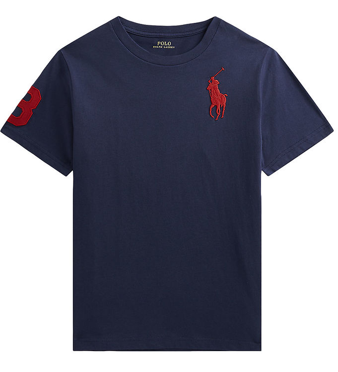 Polo Ralph Lauren T-shirt - Refined Navy m. Rød