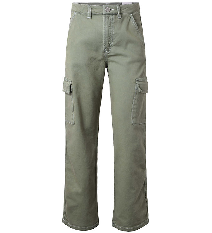 Hound Jeans Contrast Denim Wide Army Green