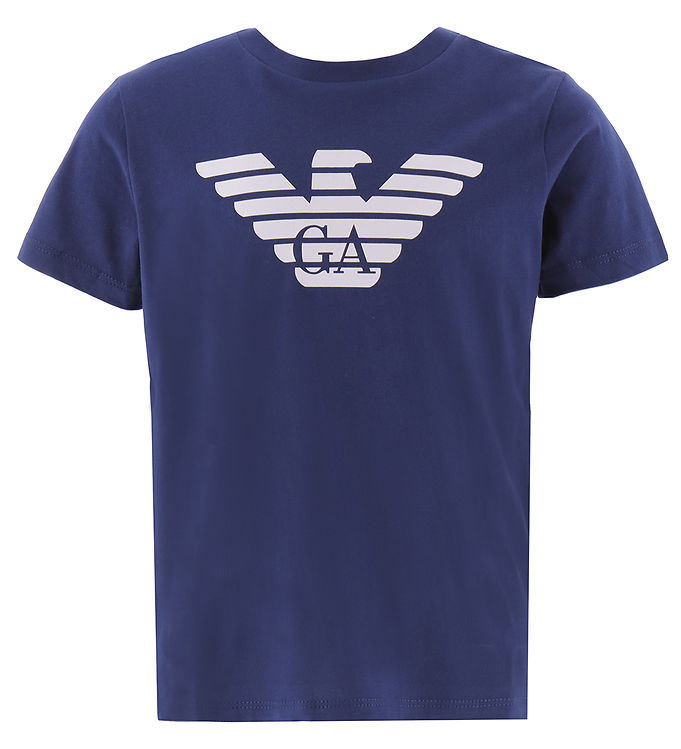 Emporio Armani T-shirt - Blå/Hvid m. Logo