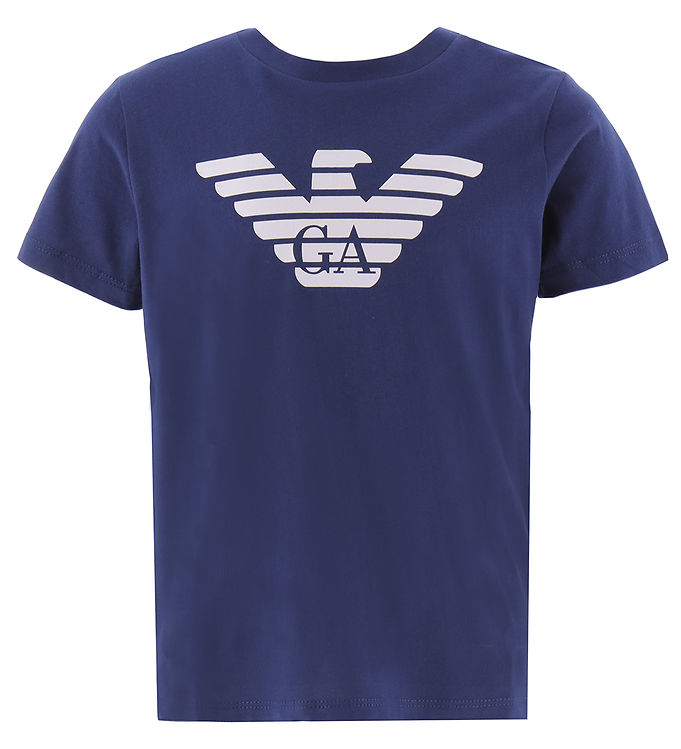 Emporio Armani Shirt Blå Hvid Logo
