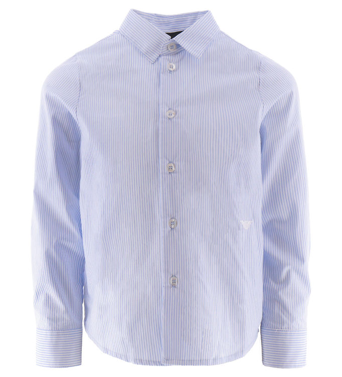 Emporio Armani Skjorte - Blå/Hvidstribet