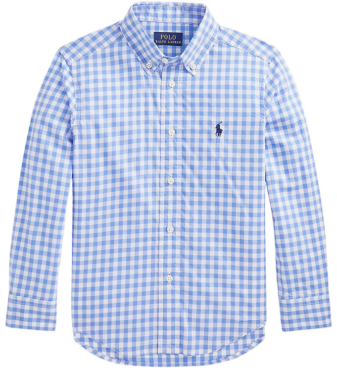 14: Polo Ralph Lauren Skjorte - C Core - Blå/Hvidternet
