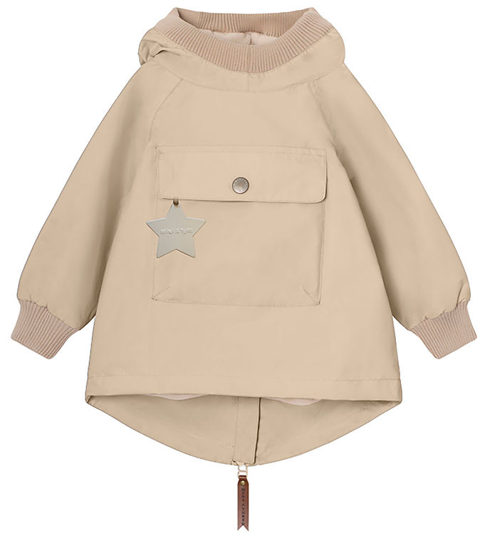 Mini A Ture Sommerjakke - Baby Vito Fleece Anorak - Sesame