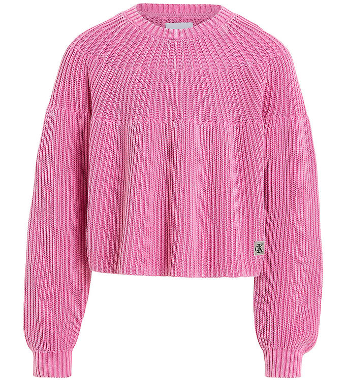 14: Calvin Klein Bluse - Strik - Pink Amour