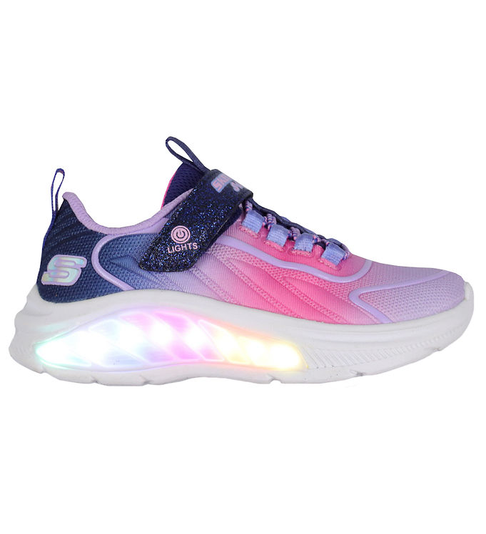 Skechers Sko m. Lys - Rainbow Cruisers Navy/Multi female