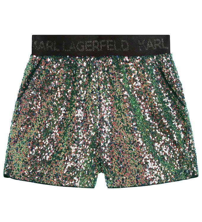 #2 - Karl Lagerfeld Shorts - Deep Mint m. Pailletter