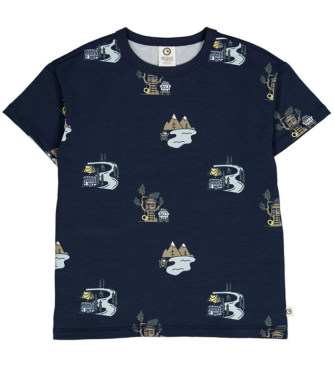 Müsli T-shirt - Camp - Night Blue/Balsam Blue/Cashew