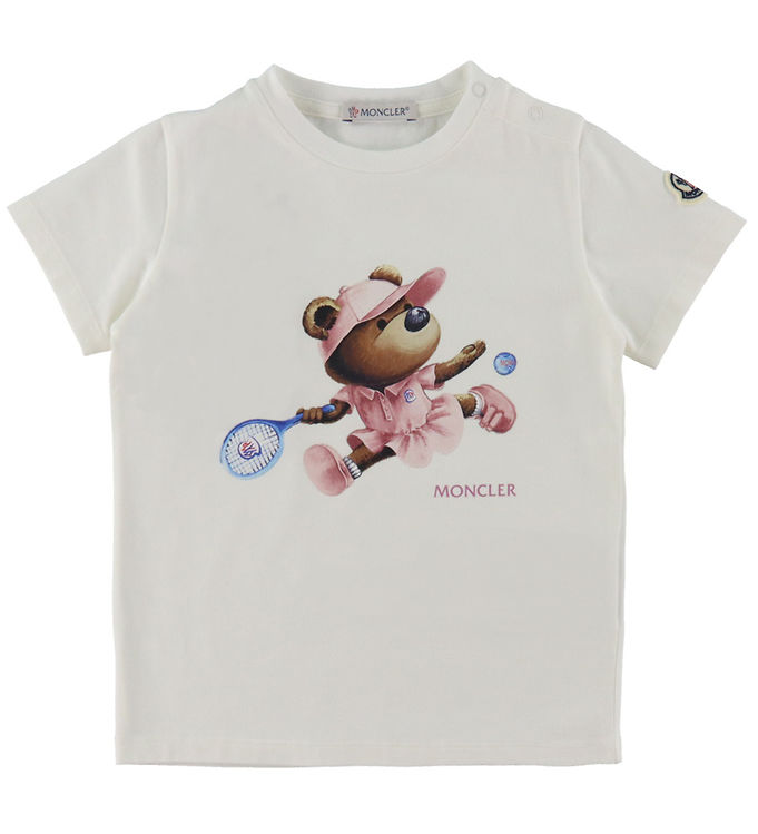 2: Moncler T-shirt - Natural/Rosa m. Bamse