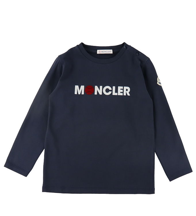 Moncler Bluse - Navy m. Print