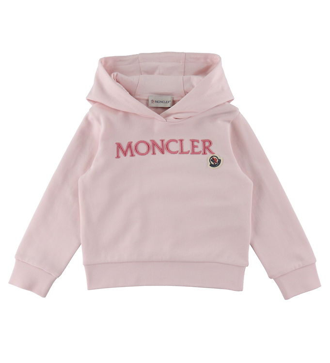 5: Moncler Hættetrøje - Rosa m. Broderi