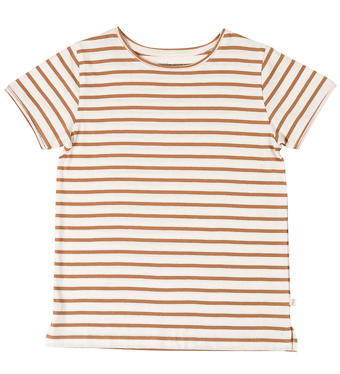5: Minimalisma T-shirt - Lin - Bronze Stripes