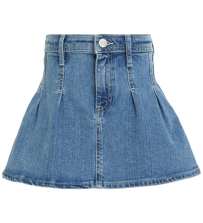 7: Tommy Hilfiger Nederdel - Pleated Denim - Rivendelmid