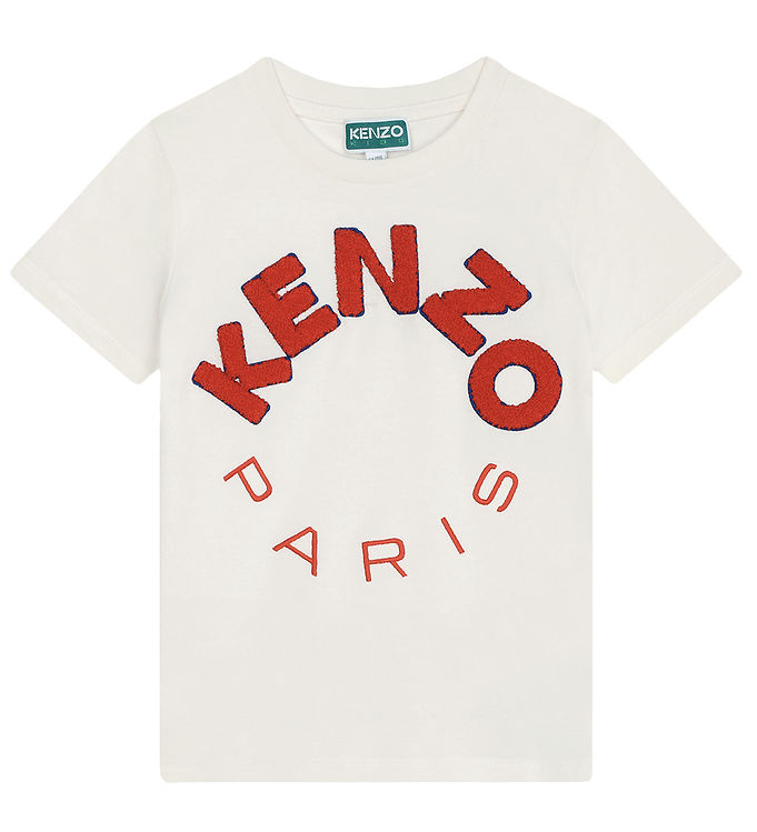 Kenzo T-shirt - Ivory m. Rød