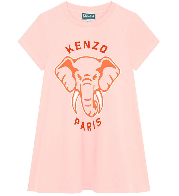 Kenzo Kjole - Veiled Pink m. Elefant