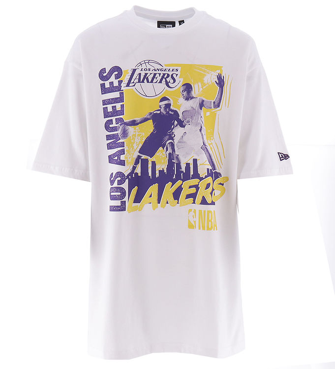 New Era T-shirt Nba Player Graphic Lakers Hvid