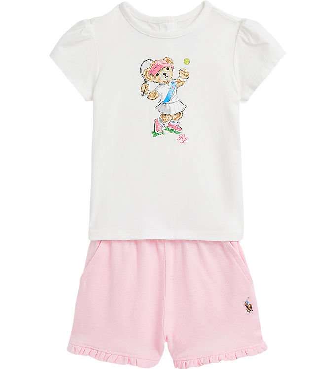 Polo Ralph Lauren T Shirt/shorts C Classics Trophy Cream/car