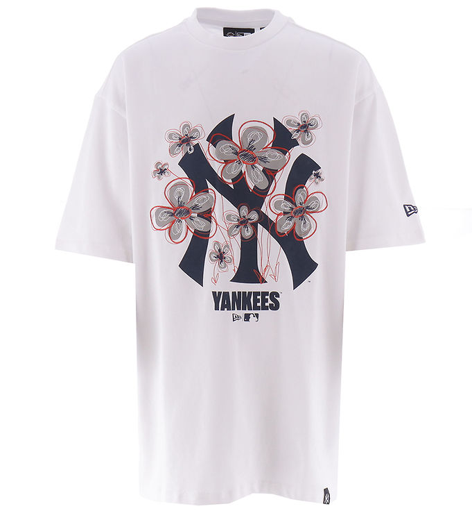 New Era T-shirt Floral Hvid