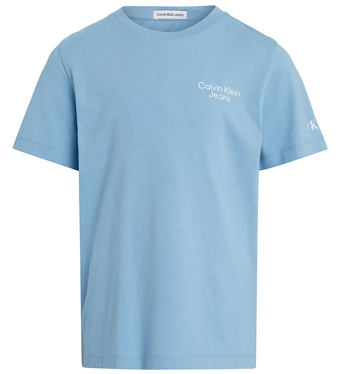 Calvin Klein T-shirt - Stack Logo - Dusk Blue