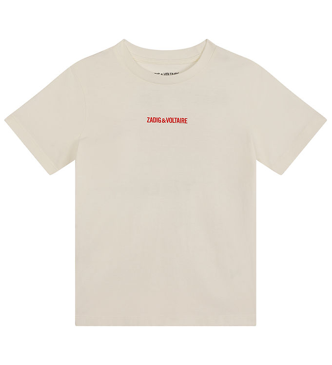 7: Zadig & Voltaire T-shirt - Kita - Cream m. Tekst