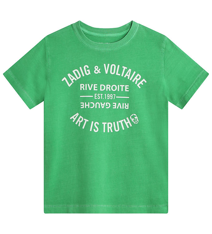 7: Zadig & Voltaire T-shirt - Kita - Lime m. Hvid