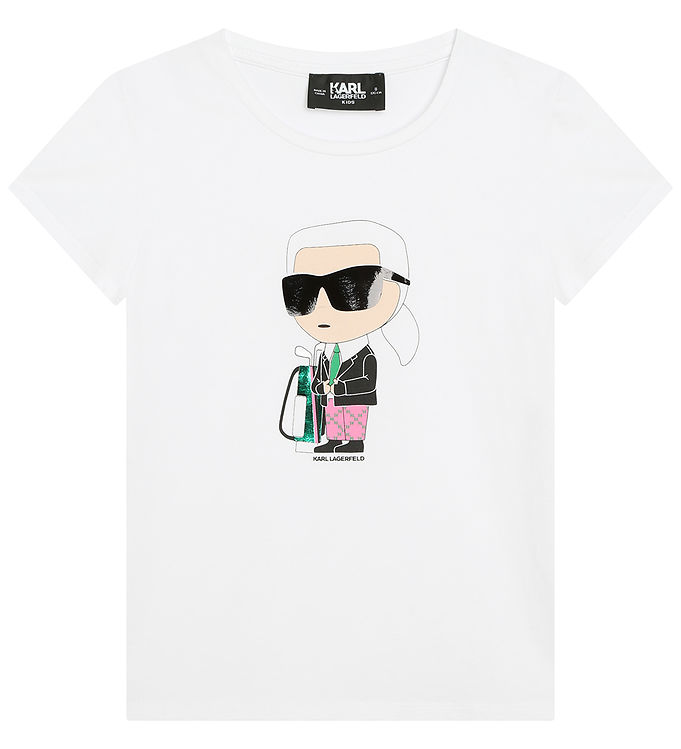 8: Karl Lagerfeld T-shirt - Hvid m. Print