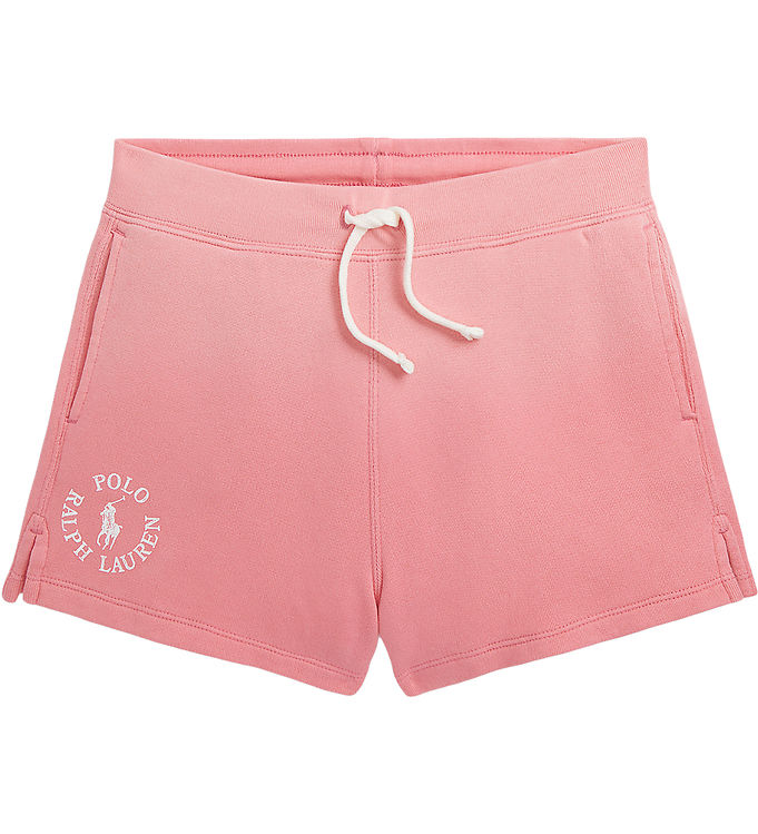 13: Polo Ralph Lauren Sweatshorts - Ribbon Pink m. Hvid