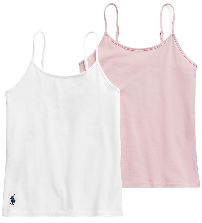 2: Polo Ralph Lauren Undertrøjer - 2 pak - Carmel Pink/Hvid