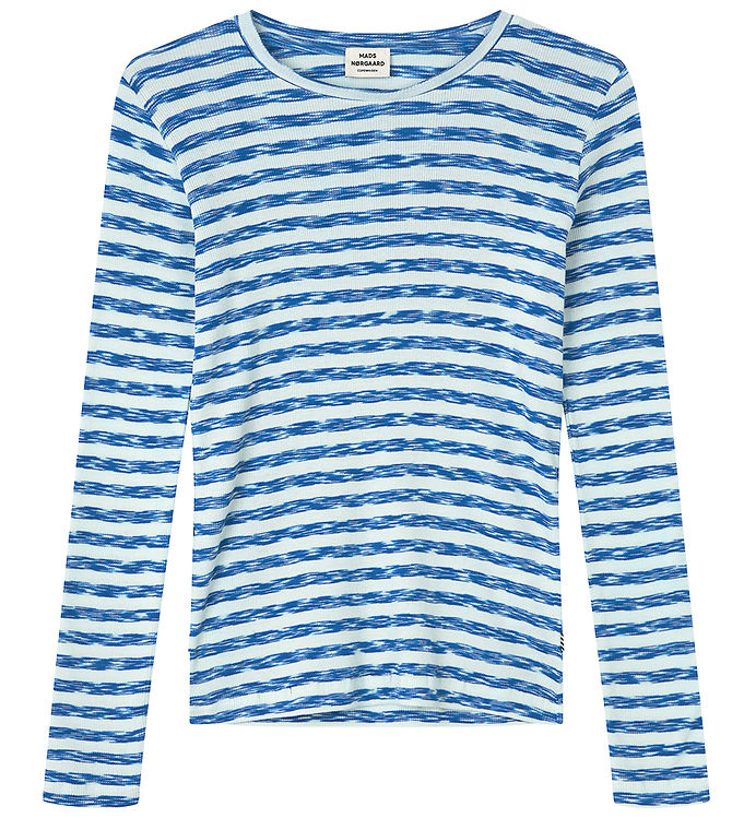 Mads Nørgaard Bluse - Rib - Talino - Stripe Multi Blue