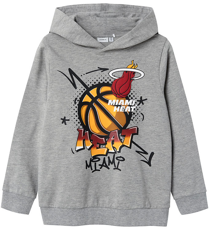 NBA Hættetrøje - NkmJimmy - Grey Melange