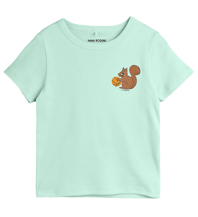 6: Mini Rodini T-shirt - Squirrel - Grøn