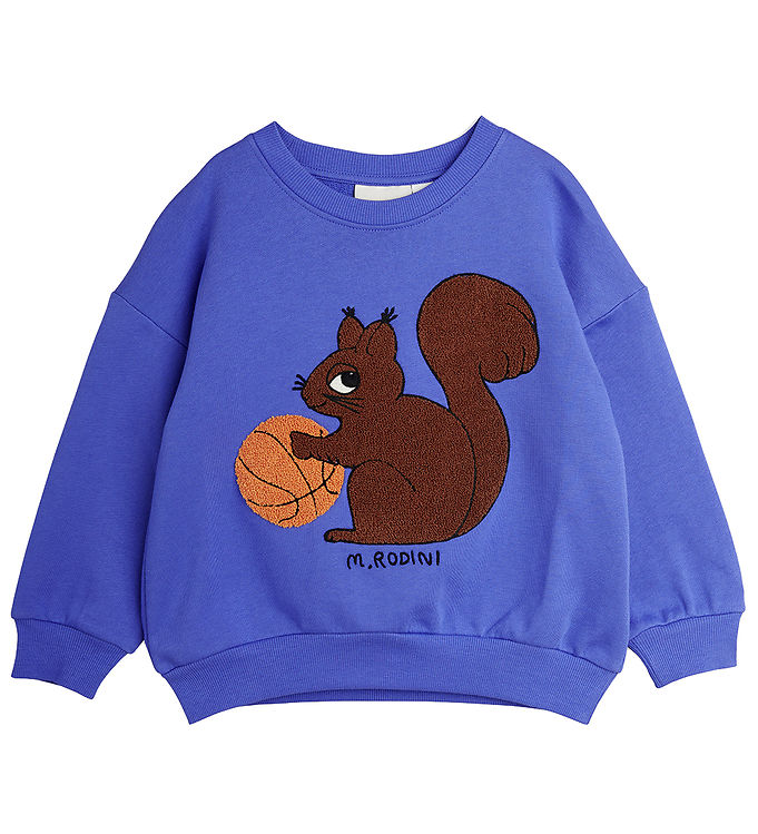 #2 - Mini Rodini Sweatshirt - Squirrel - Blå
