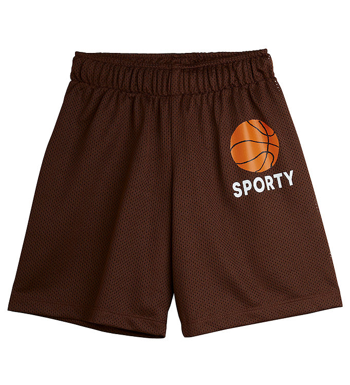 #2 - Mini Rodini Brown Basket Mesh Sp Shorts