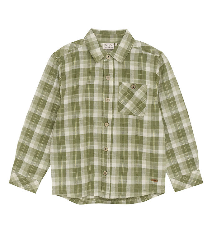 6: Minymo Skjorte - Check - Olivine