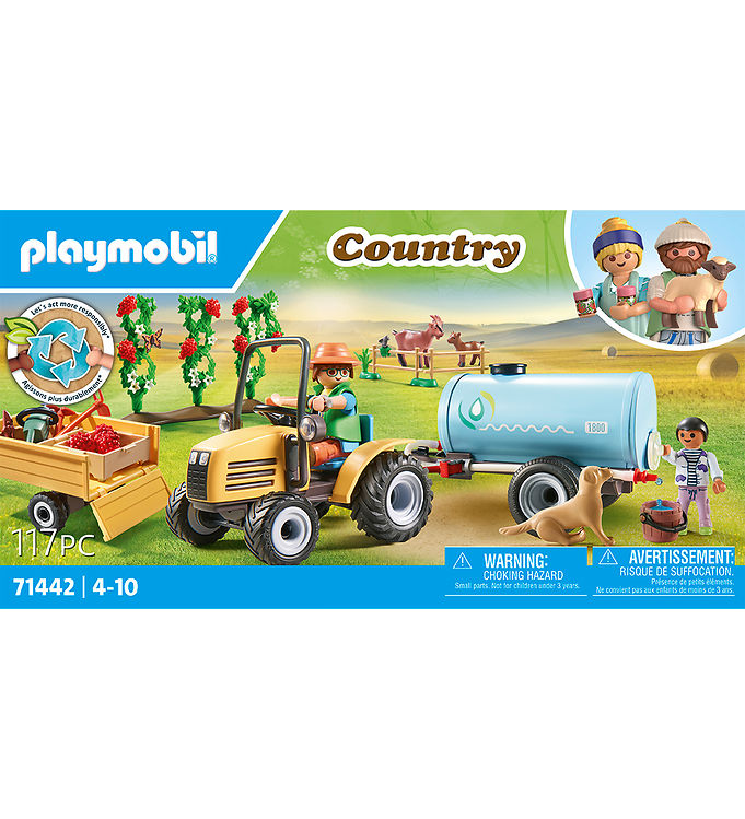 2: Playmobil Country - Traktor Med Anhænger Og Vandtank - 71442