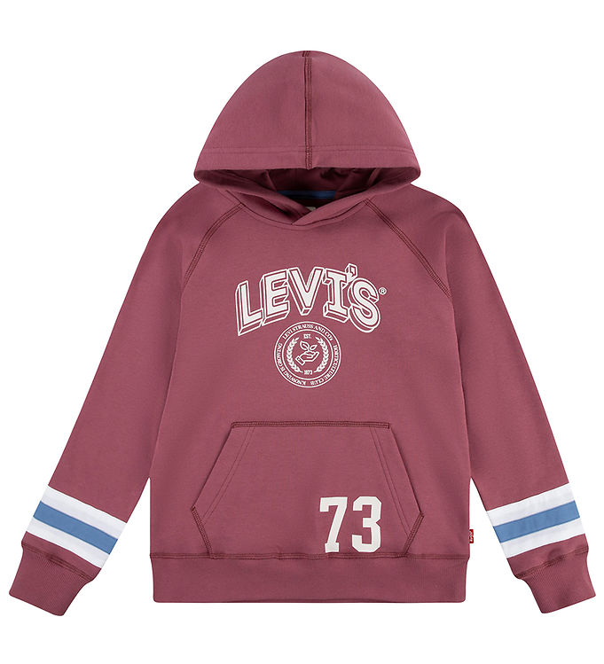 Levis Hættetrøje Stripe Sleeve Roan Rouge