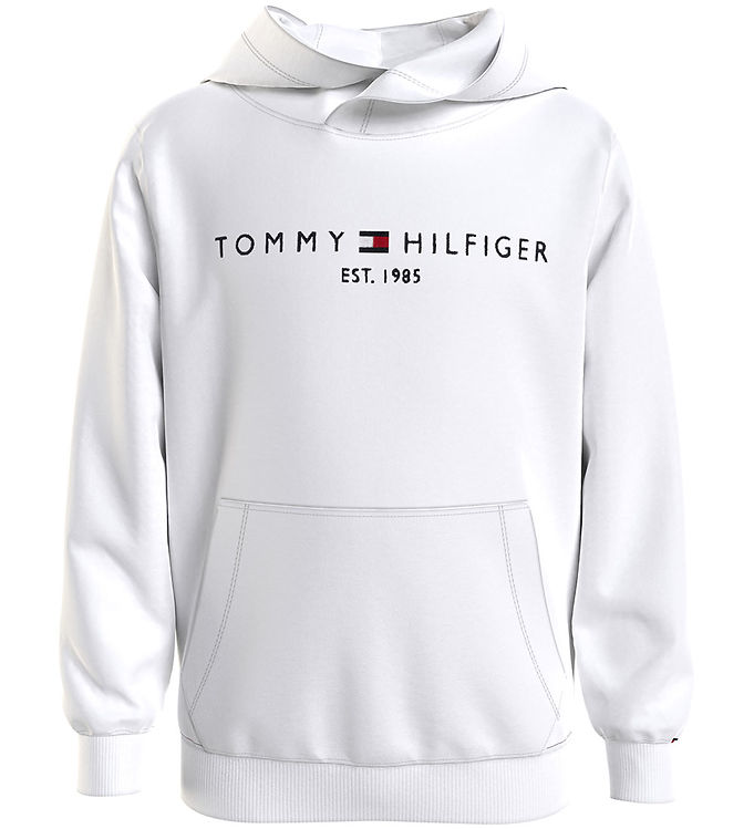 Tommy Hilfiger Hættetrøje - Essential - Hvid