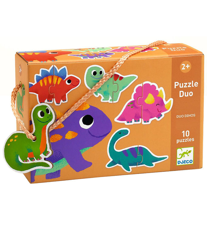 Djeco Puslespil - 10 Stk. - Duo Dinos