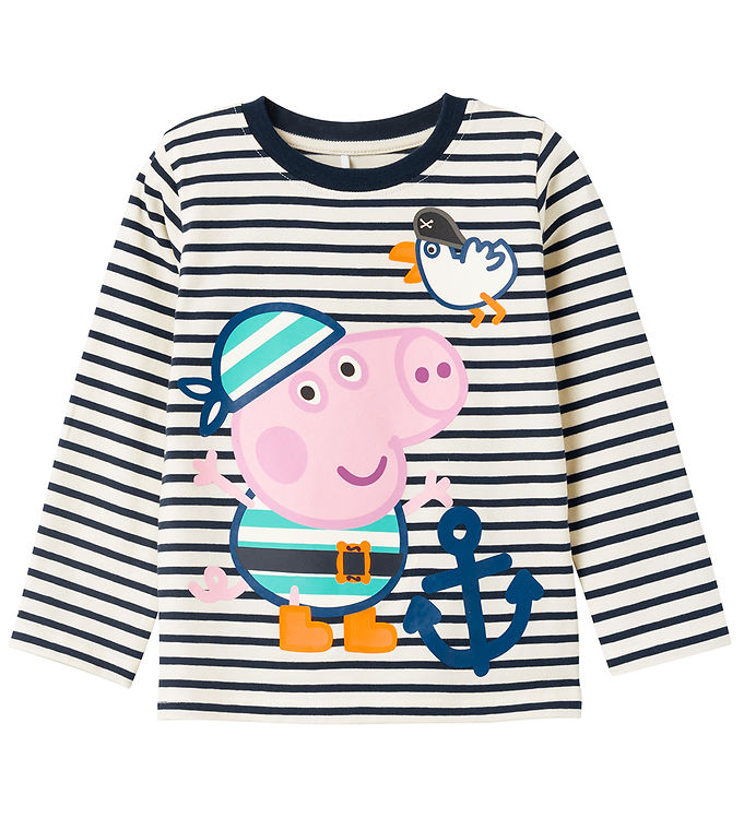 Name It Bluse - NmmMister Peppa Pig - Jet Stream