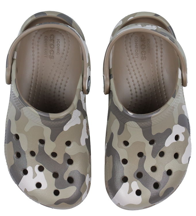 Crocs Sandaler – Classic Camo Clog K – Mushroom/Multi