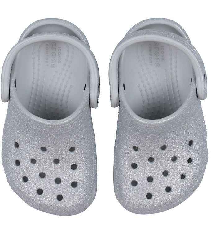 Billede af Crocs Sandaler - Classic Glitter Clog T - Silver Glitter