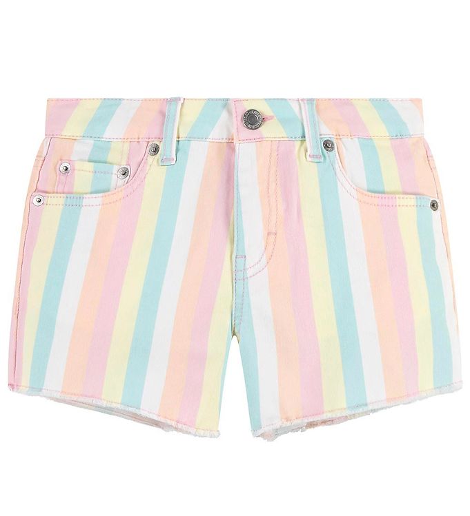 Levis Shorts - Printed Fray Hem Pear Sorbet female