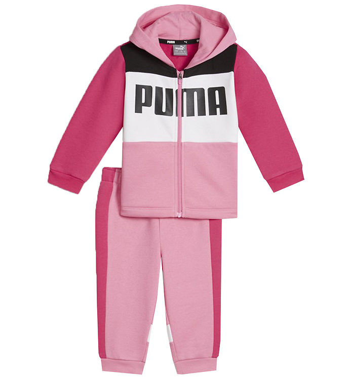 5: Puma Sweatsæt - MINICATS - ColorBlock - Fast Pink