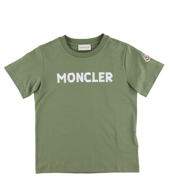 Moncler T-shirt - Armygrøn m. Hvid