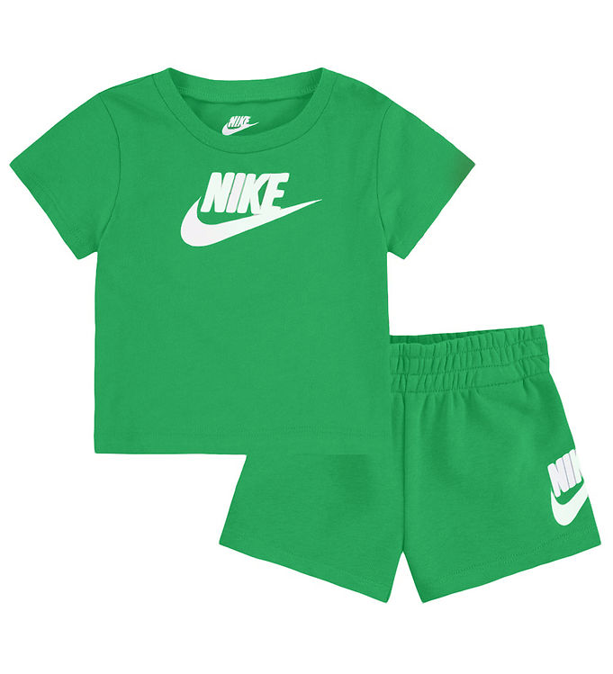 14: Nike Shortssæt - T-shirt/Shorts - Stadium Green