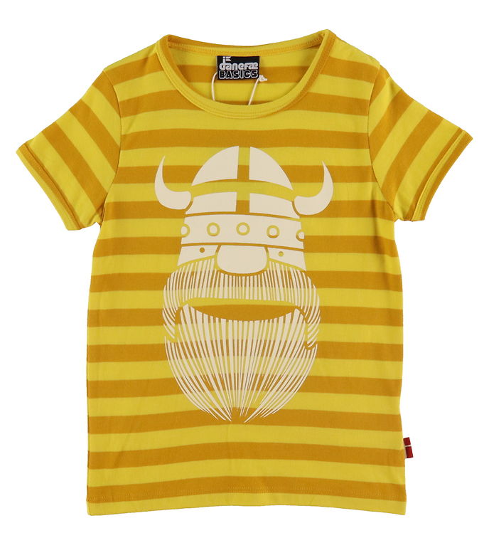 Danefæ T-Shirt - Danebasic - Faded Yellow / Dk Yellow Erik