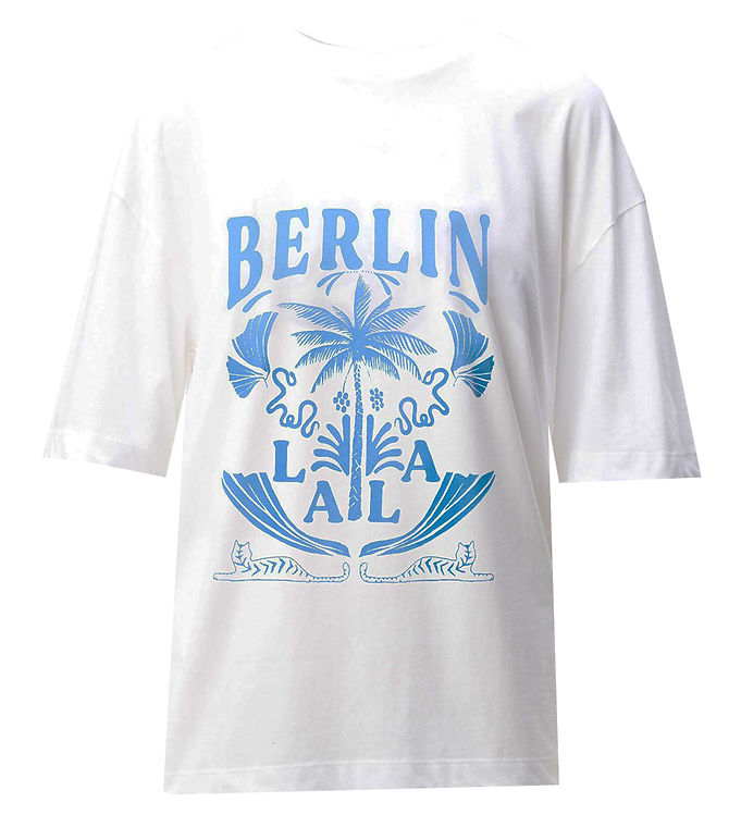 4: Lala Berlin T-shirt - Celia - Lala Palm White
